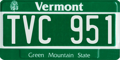 VT license plate TVC951