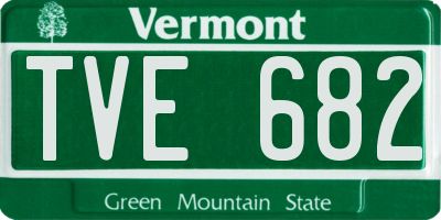VT license plate TVE682