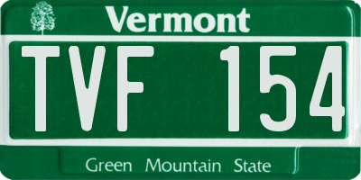VT license plate TVF154