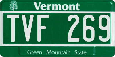 VT license plate TVF269
