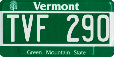 VT license plate TVF290