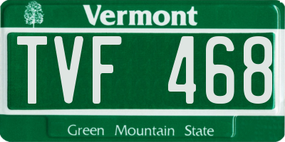 VT license plate TVF468