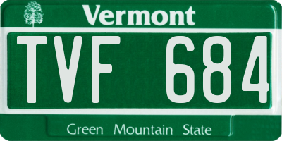 VT license plate TVF684
