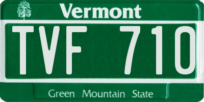 VT license plate TVF710