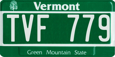 VT license plate TVF779
