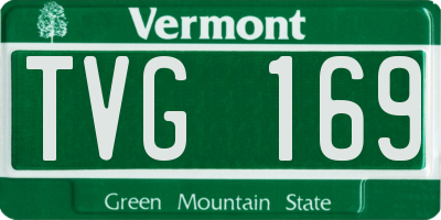 VT license plate TVG169