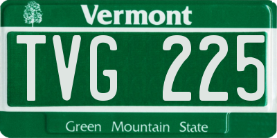 VT license plate TVG225