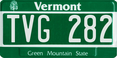 VT license plate TVG282