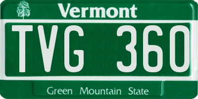 VT license plate TVG360
