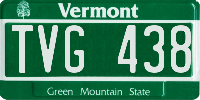 VT license plate TVG438