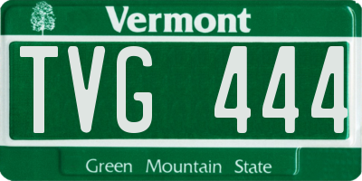 VT license plate TVG444