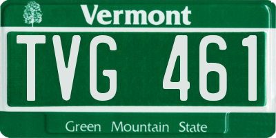 VT license plate TVG461