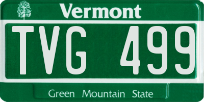VT license plate TVG499