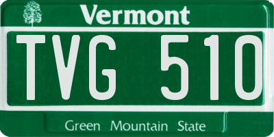VT license plate TVG510