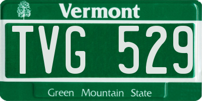 VT license plate TVG529