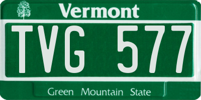 VT license plate TVG577