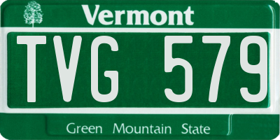 VT license plate TVG579