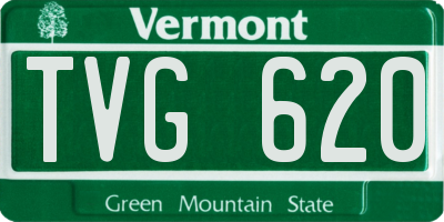 VT license plate TVG620