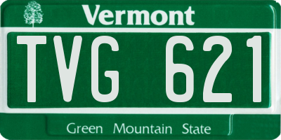 VT license plate TVG621