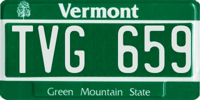VT license plate TVG659