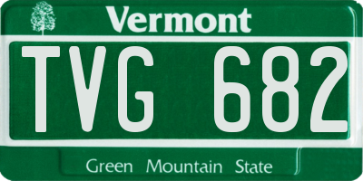 VT license plate TVG682