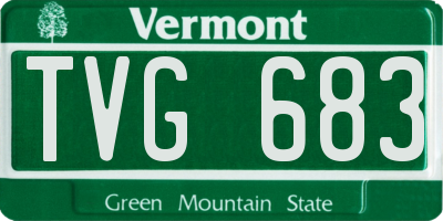 VT license plate TVG683