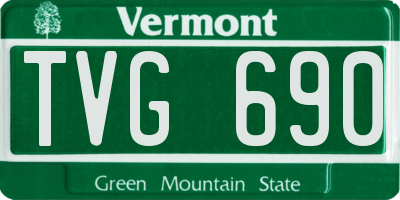 VT license plate TVG690