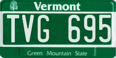 VT license plate TVG695