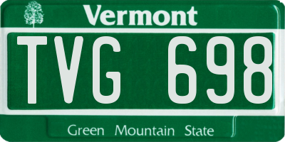 VT license plate TVG698