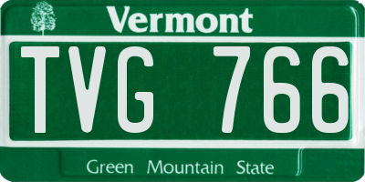 VT license plate TVG766