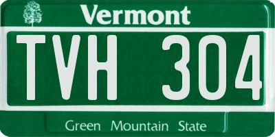 VT license plate TVH304