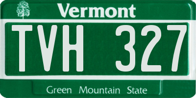 VT license plate TVH327