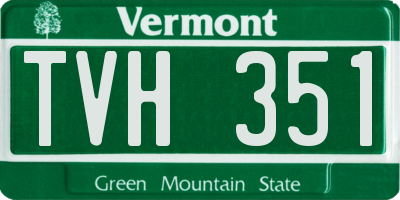 VT license plate TVH351