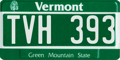 VT license plate TVH393