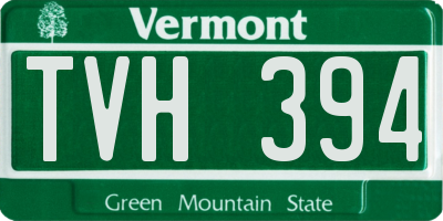 VT license plate TVH394
