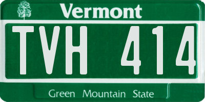 VT license plate TVH414