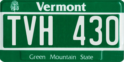 VT license plate TVH430