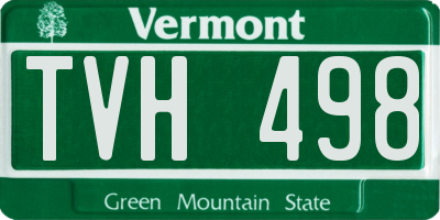 VT license plate TVH498