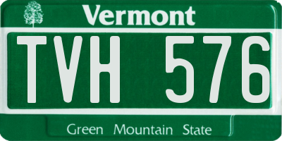 VT license plate TVH576