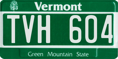 VT license plate TVH604