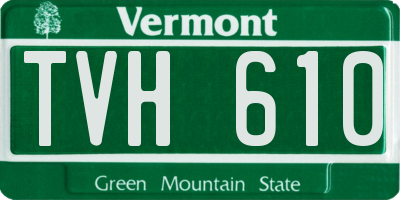 VT license plate TVH610