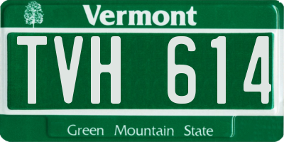 VT license plate TVH614