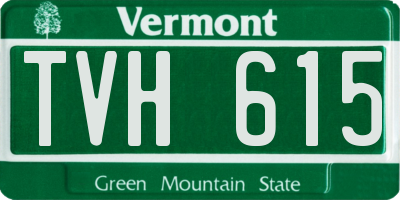 VT license plate TVH615