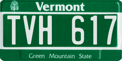 VT license plate TVH617