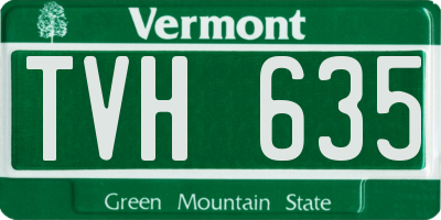 VT license plate TVH635