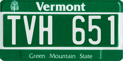 VT license plate TVH651