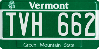 VT license plate TVH662