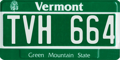 VT license plate TVH664