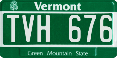 VT license plate TVH676