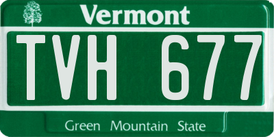 VT license plate TVH677